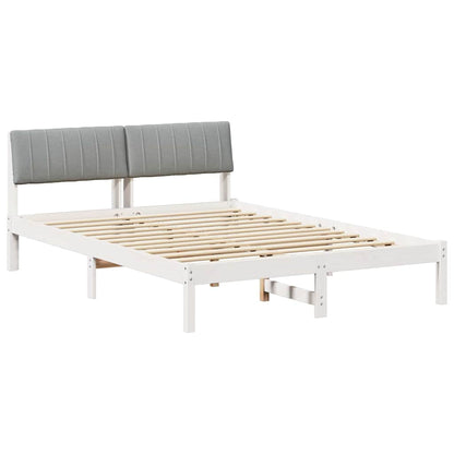 Struttura del Letto Bianco e grigio chiaro 140 x 190 cm