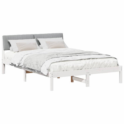 Struttura del Letto Bianco e grigio chiaro 140 x 190 cm