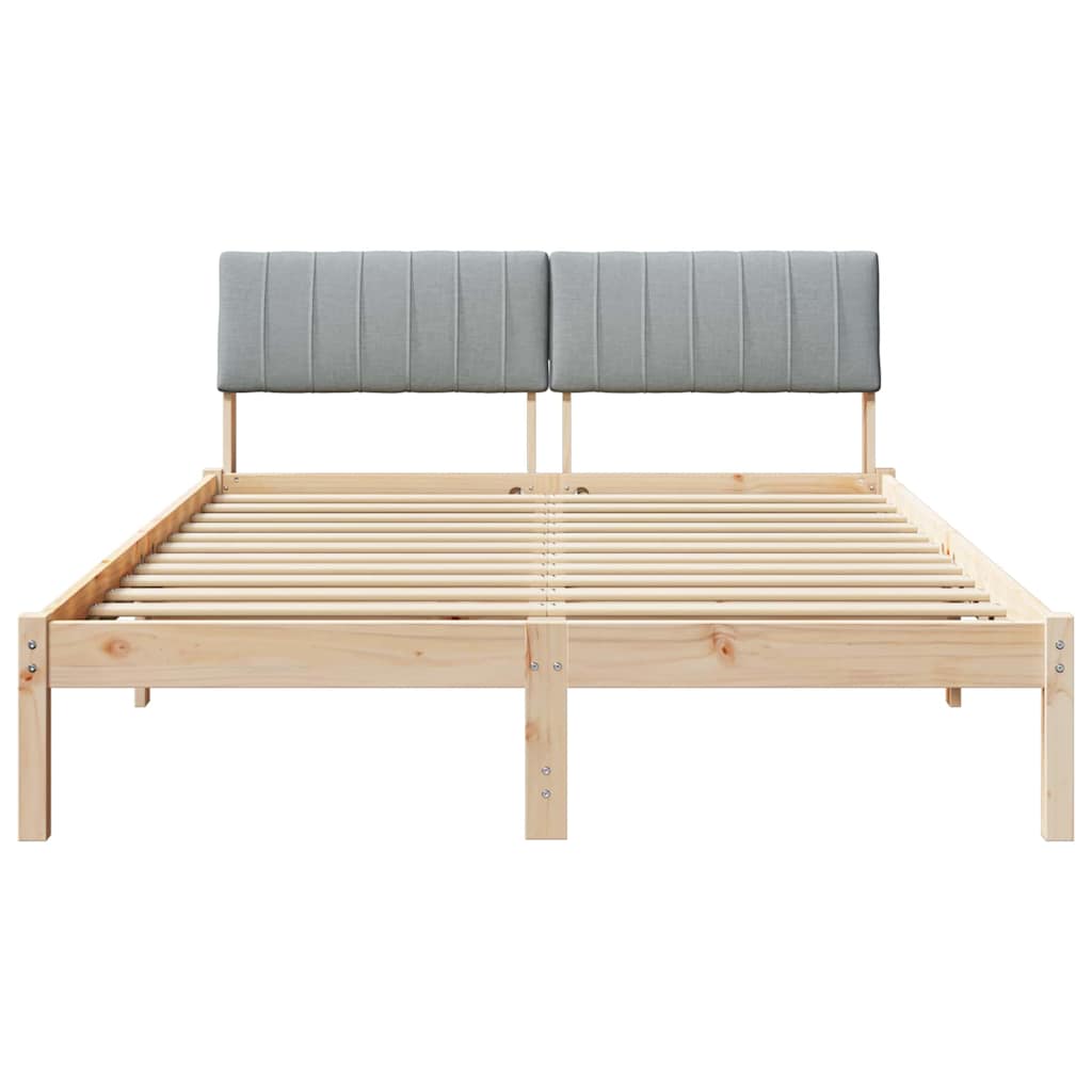 Struttura del Letto Marrone e grigio chiaro 135 x 190 cm