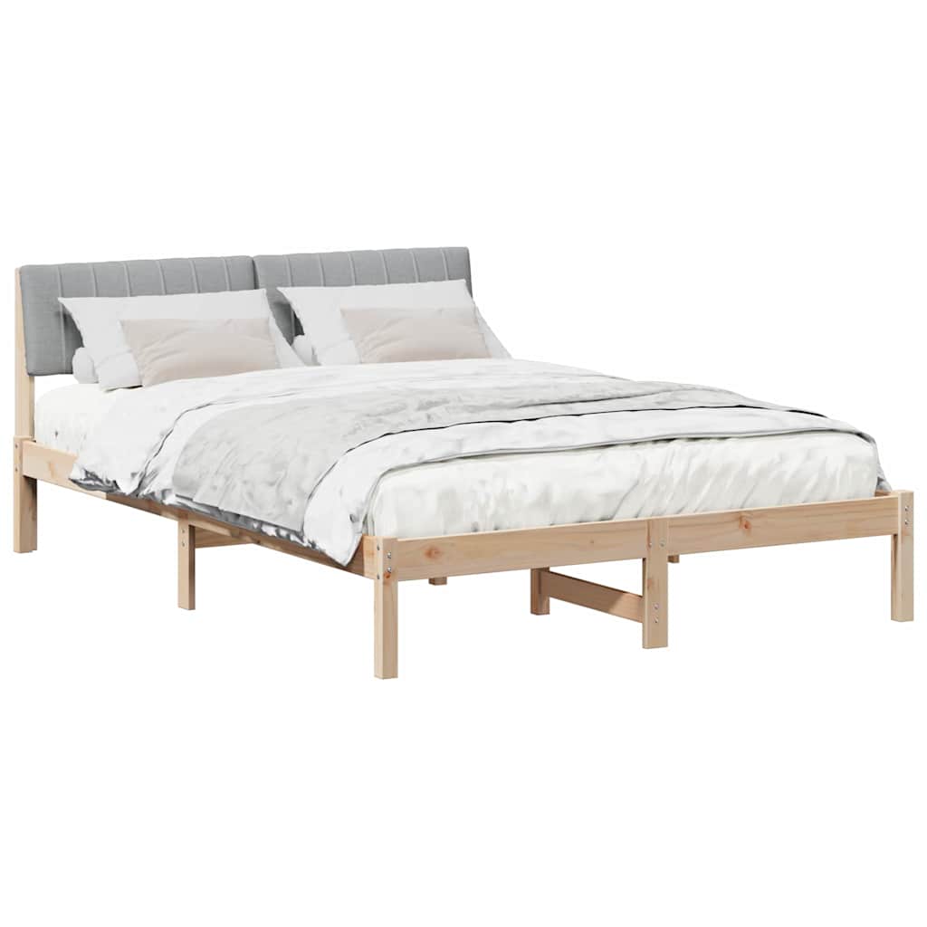 Struttura del Letto Marrone e grigio chiaro 135 x 190 cm