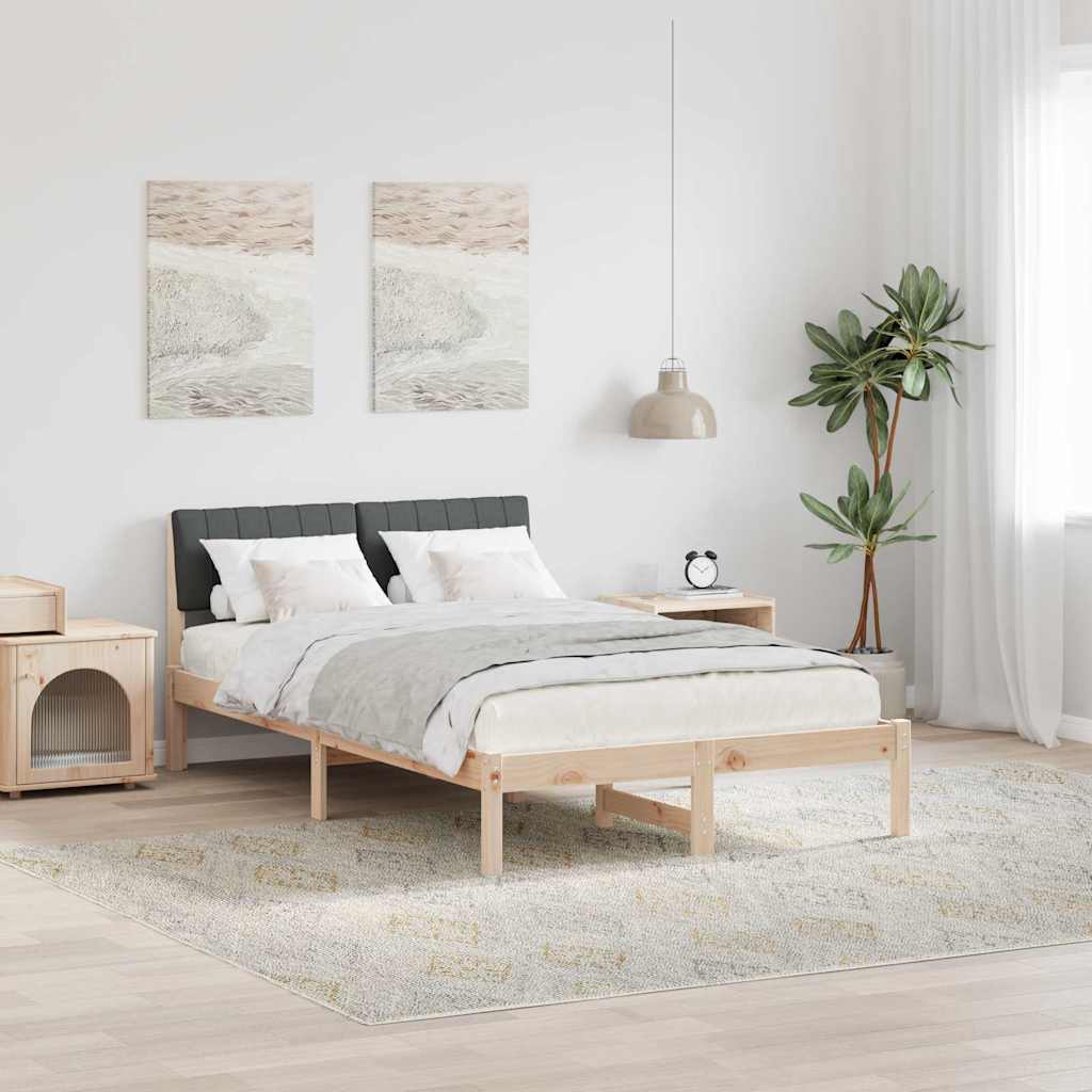 Struttura del Letto marrone e grigio scuro 120 x 190 cm