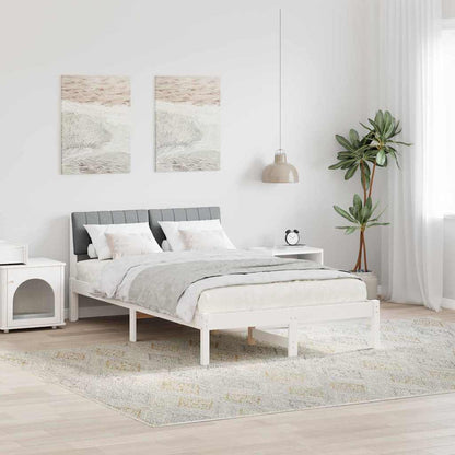 Struttura del Letto Bianco e grigio chiaro 120 x 190 cm