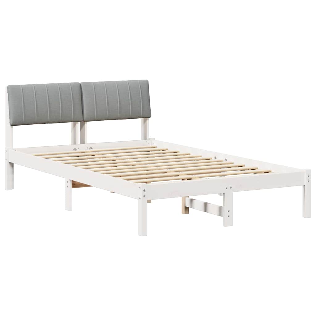Struttura del Letto Bianco e grigio chiaro 120 x 190 cm