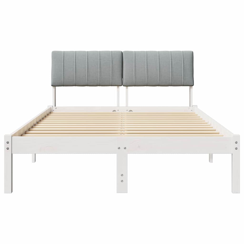 Struttura del Letto Bianco e grigio chiaro 120 x 190 cm