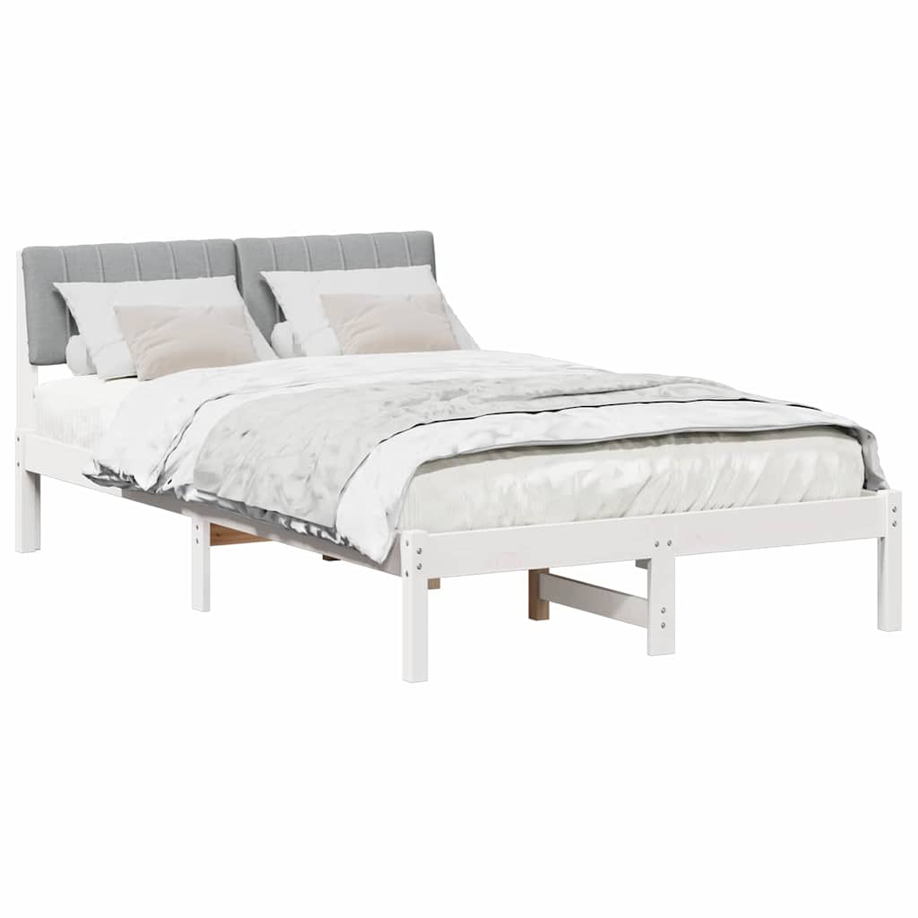Struttura del Letto Bianco e grigio chiaro 120 x 190 cm