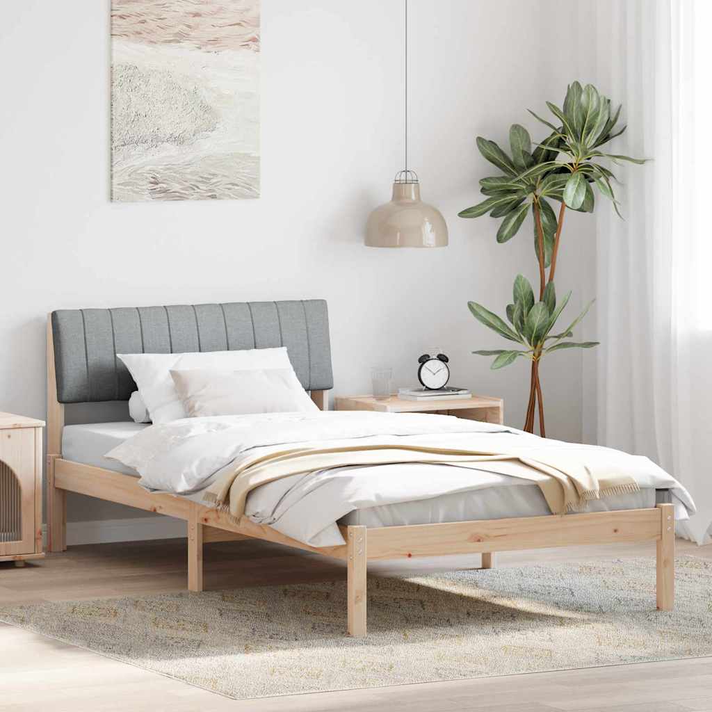 Struttura del Letto Marrone e grigio chiaro 100 x 200 cm