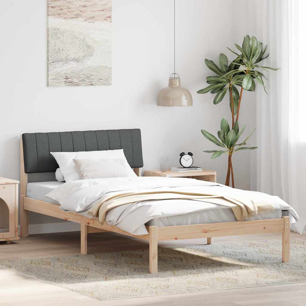 Struttura del Letto marrone e grigio scuro 100 x 200 cm