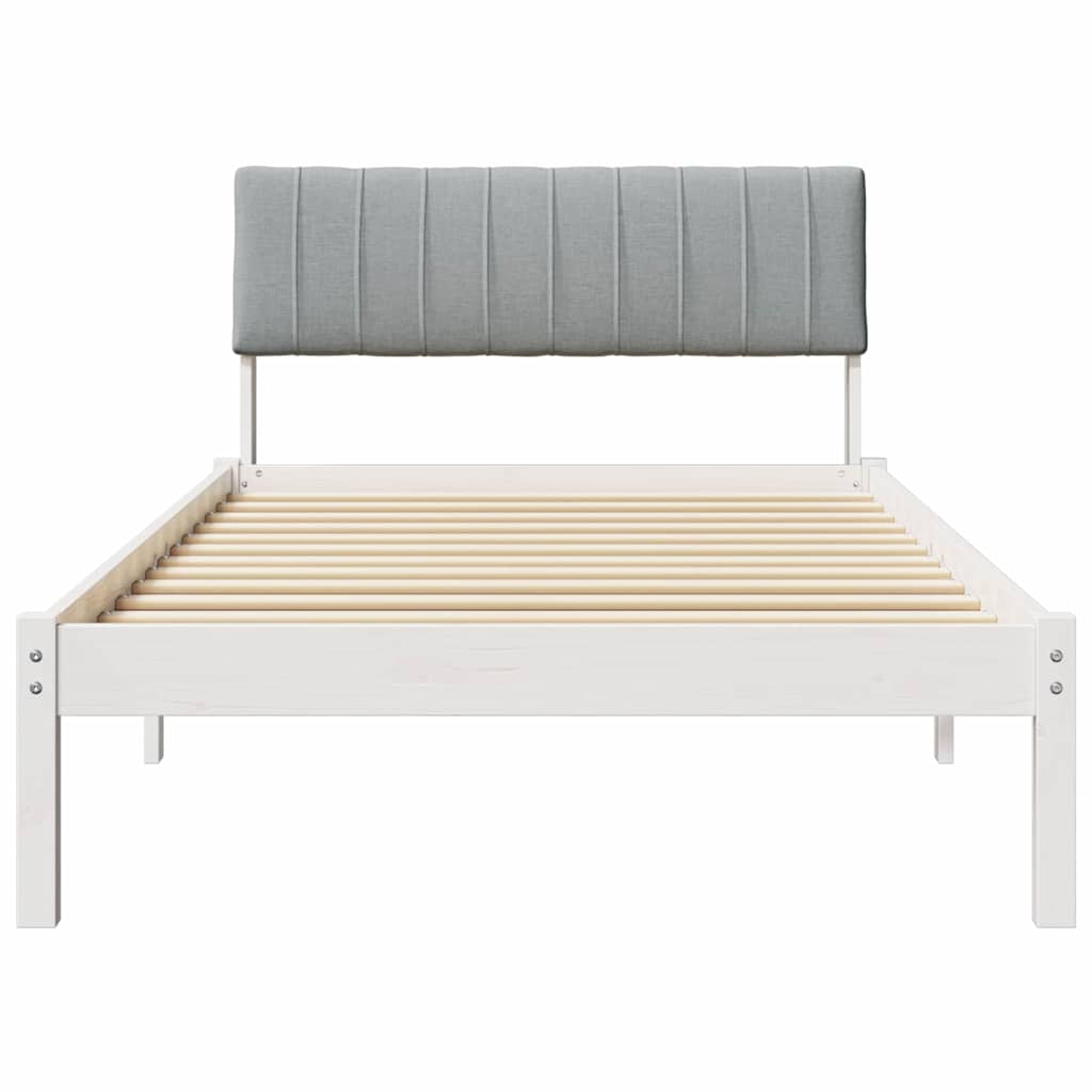 Struttura del Letto Bianco e grigio chiaro 100 x 200 cm