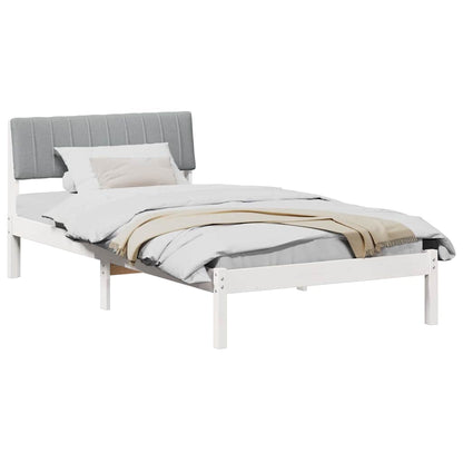 Struttura del Letto Bianco e grigio chiaro 100 x 200 cm