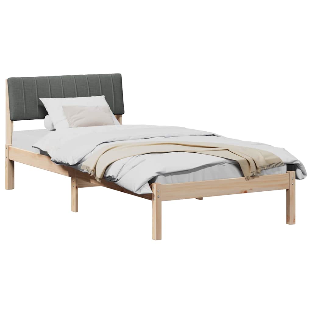 Struttura del Letto marrone e grigio scuro 90 x 200 cm