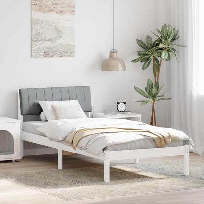 Struttura del Letto Bianco e grigio chiaro 90 x 200 cm