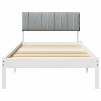 Struttura del Letto Bianco e grigio chiaro 90 x 200 cm