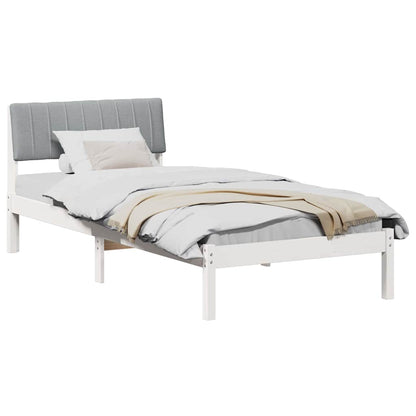 Struttura del Letto Bianco e grigio chiaro 90 x 200 cm