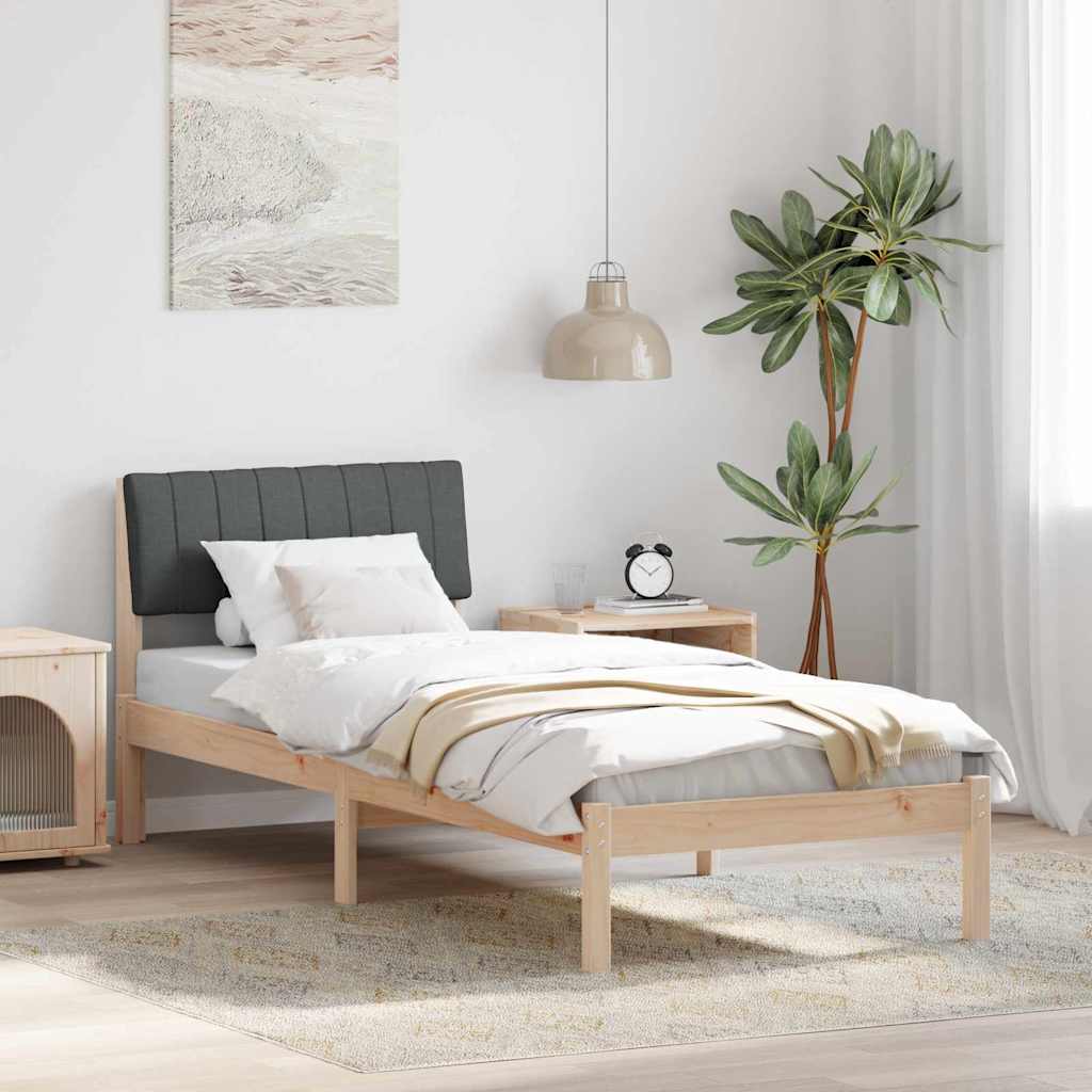 Struttura del Letto marrone e grigio scuro 80 x 200 cm