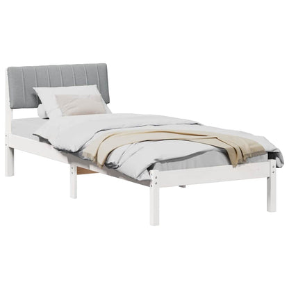 Struttura del Letto Bianco e grigio chiaro 80 x 200 cm