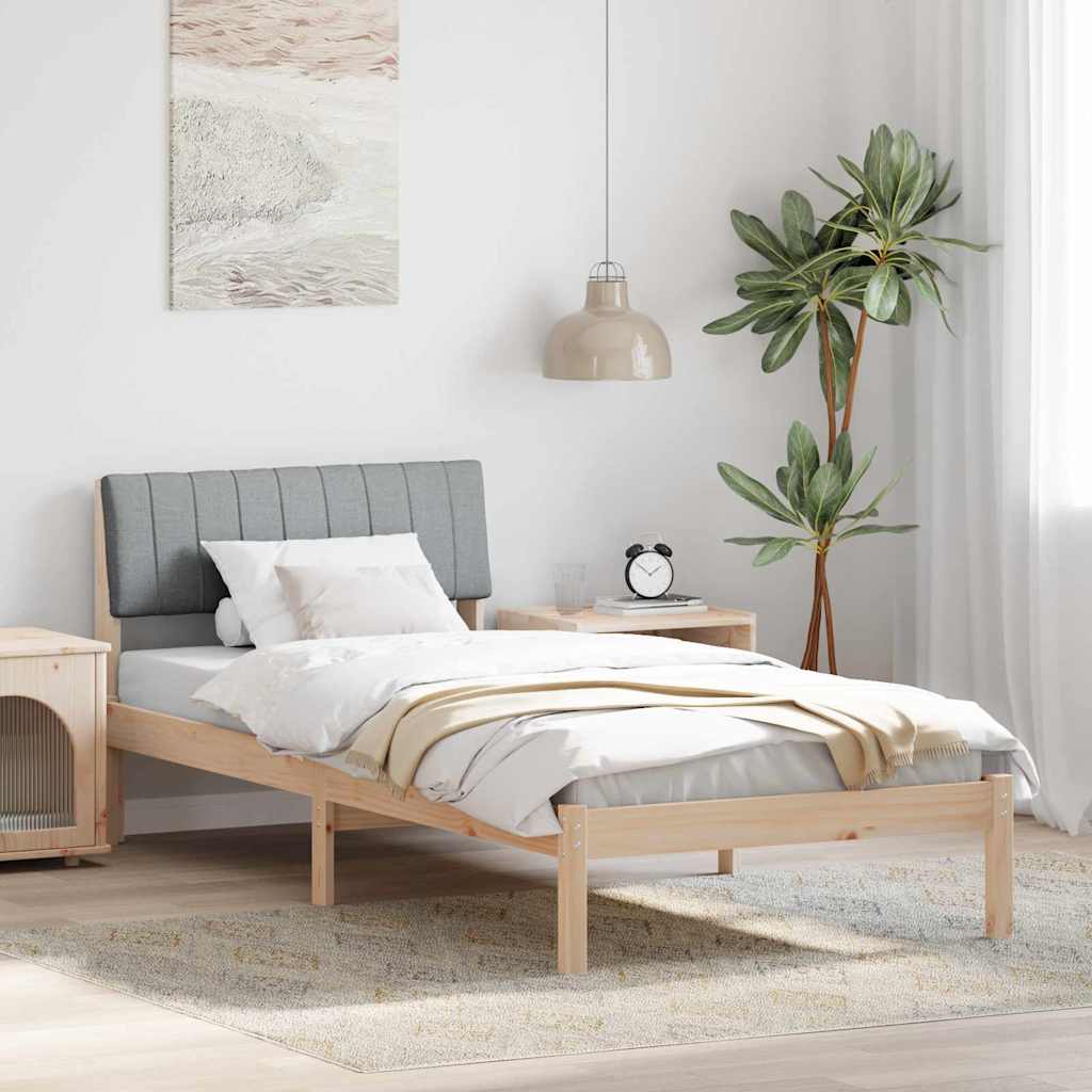 Struttura del Letto Marrone e grigio chiaro 90 x 190 cm