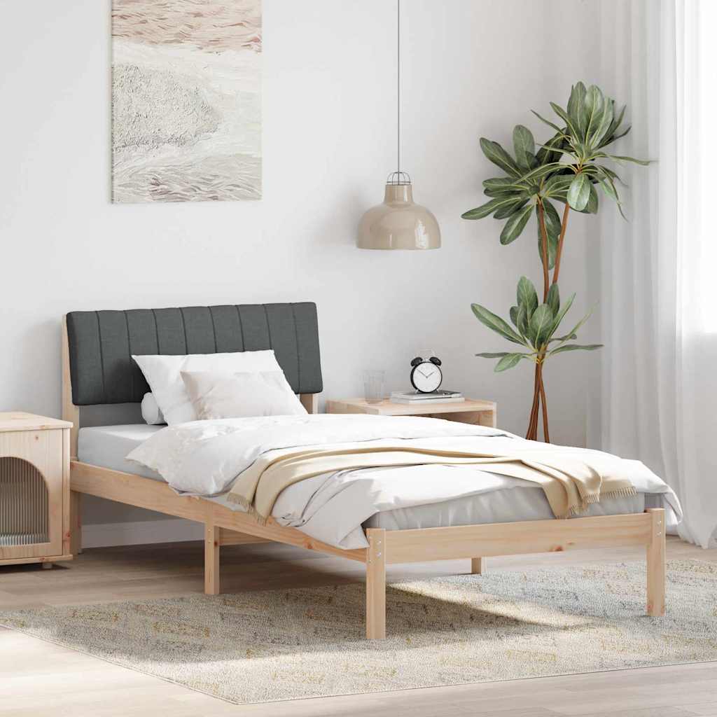Struttura del Letto marrone e grigio scuro 90 x 190 cm