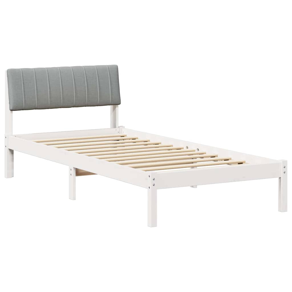 Struttura del Letto Bianco e grigio chiaro 90 x 190 cm