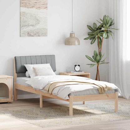 Struttura del Letto Marrone e grigio chiaro 75 x 190 cm