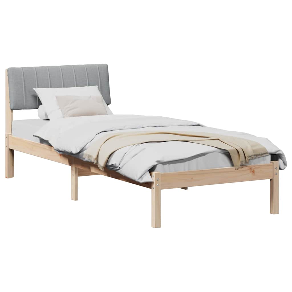 Struttura del Letto Marrone e grigio chiaro 75 x 190 cm