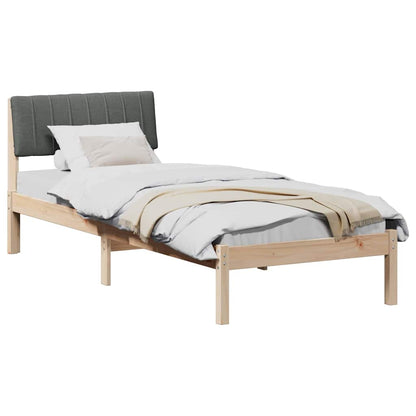 Struttura del Letto marrone e grigio scuro 75 x 190 cm