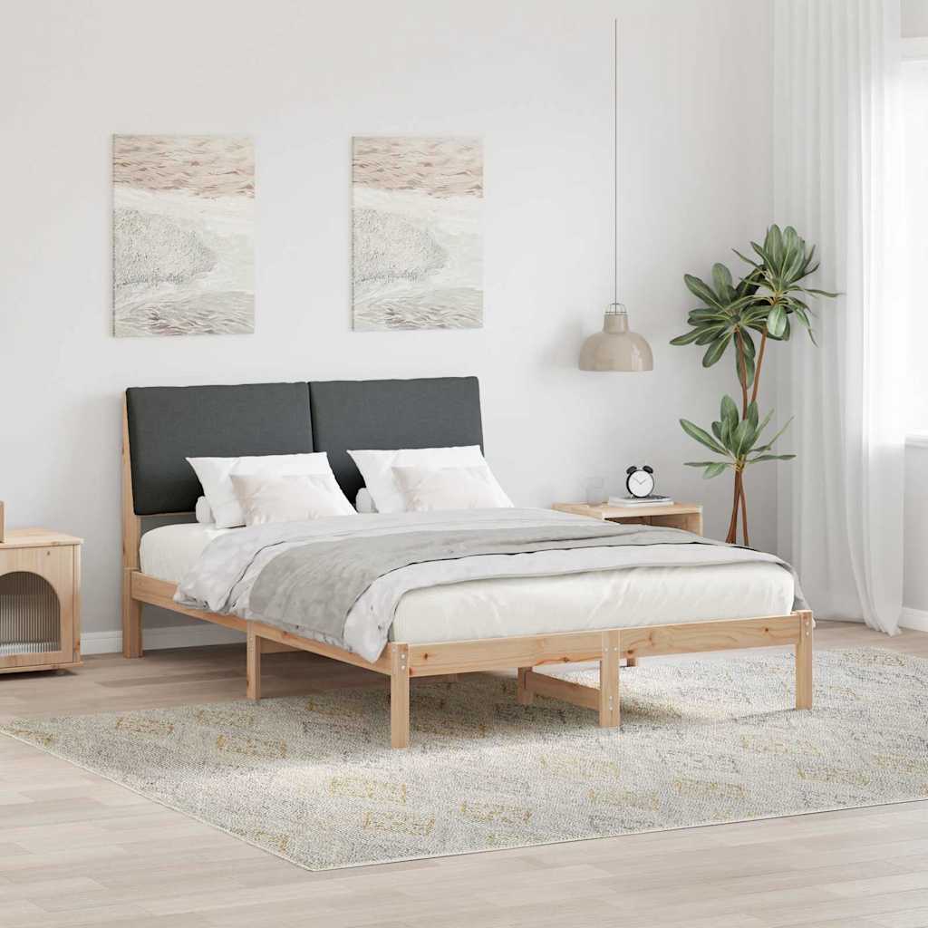 Struttura del Letto marrone e grigio scuro 140 x 190 cm