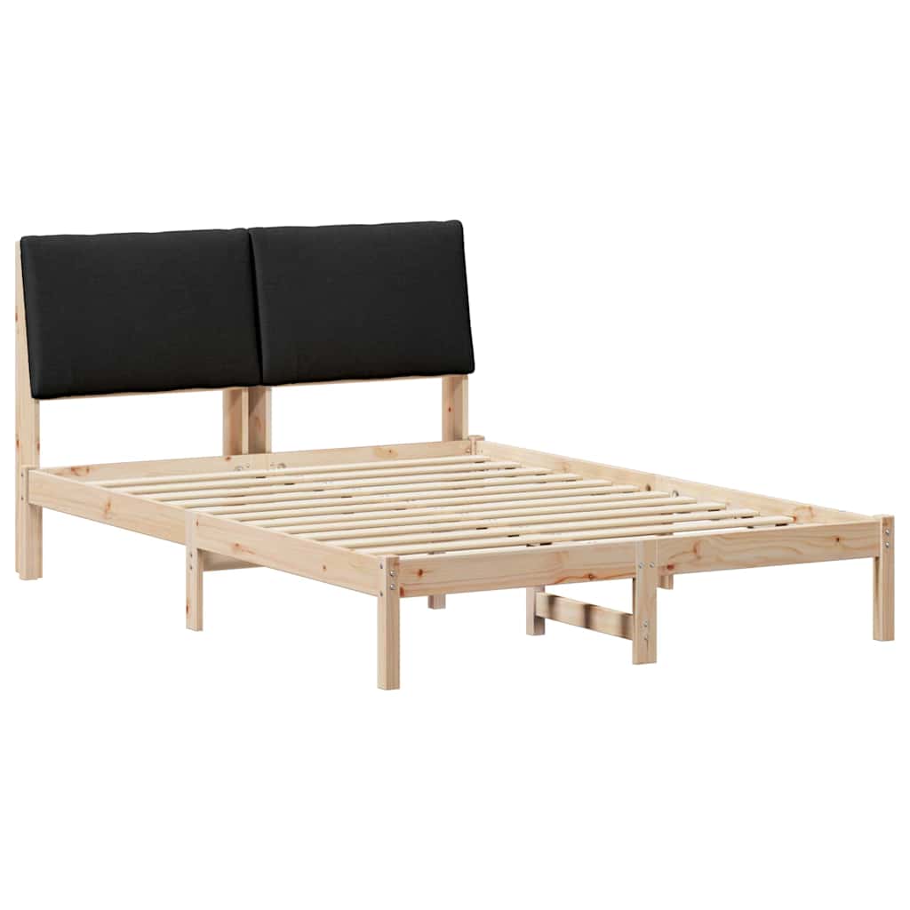 Struttura del Letto con testiera Marrone e nero 140 x 190 cm