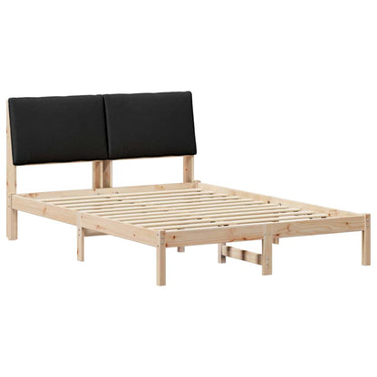 Struttura del Letto con testiera Marrone e nero 140 x 190 cm