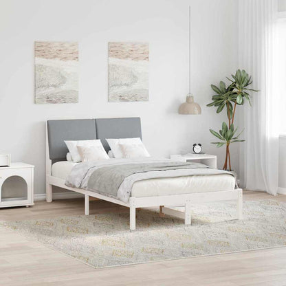 Struttura del Letto Bianco e grigio chiaro 135 x 190 cm