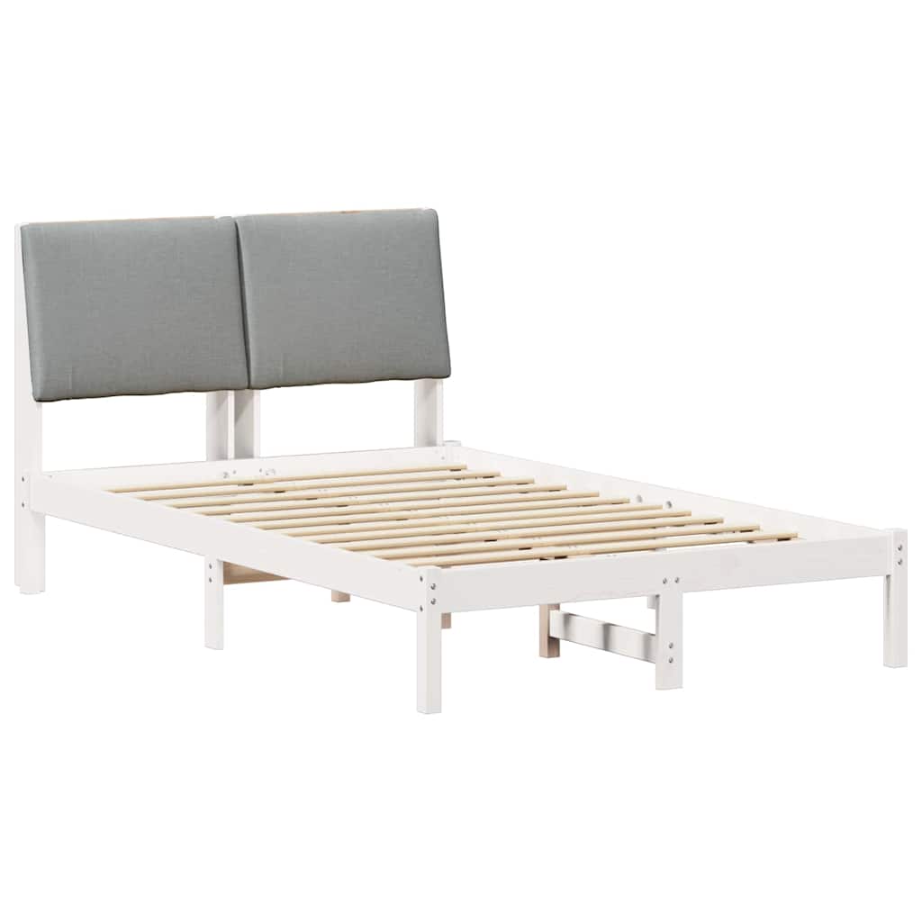 Struttura del Letto Bianco e grigio chiaro 135 x 190 cm