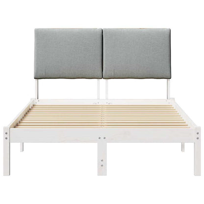 Struttura del Letto Bianco e grigio chiaro 135 x 190 cm