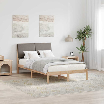 Struttura del Letto con testiera Marrone e taupe 120 x 190 cm