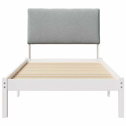 Struttura del Letto Bianco e grigio chiaro 100 x 200 cm