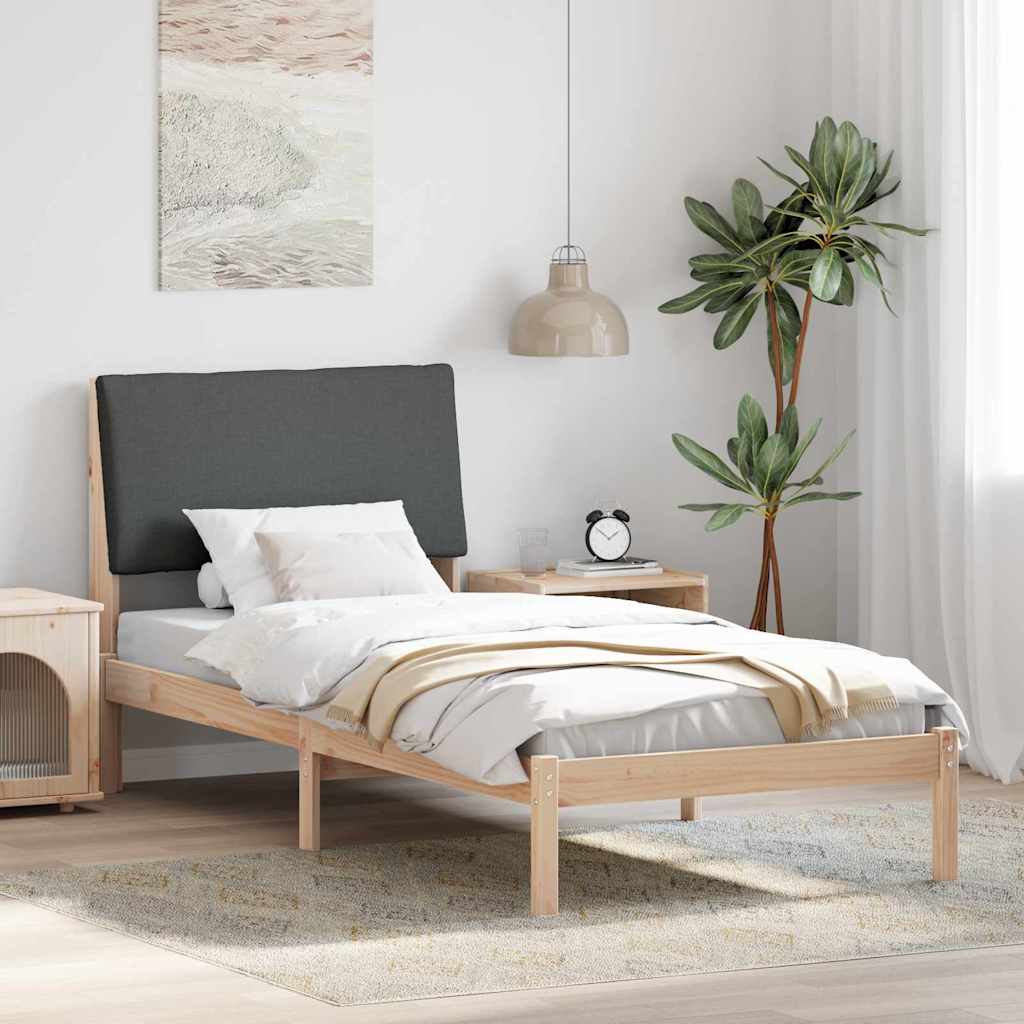 Struttura del Letto marrone e grigio scuro 90 x 200 cm