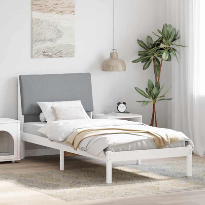 Struttura del Letto Bianco e grigio chiaro 90 x 200 cm