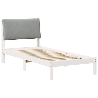 Struttura del Letto Bianco e grigio chiaro 90 x 200 cm