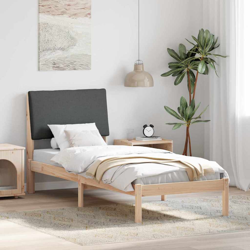 Struttura del Letto marrone e grigio scuro 80 x 200 cm