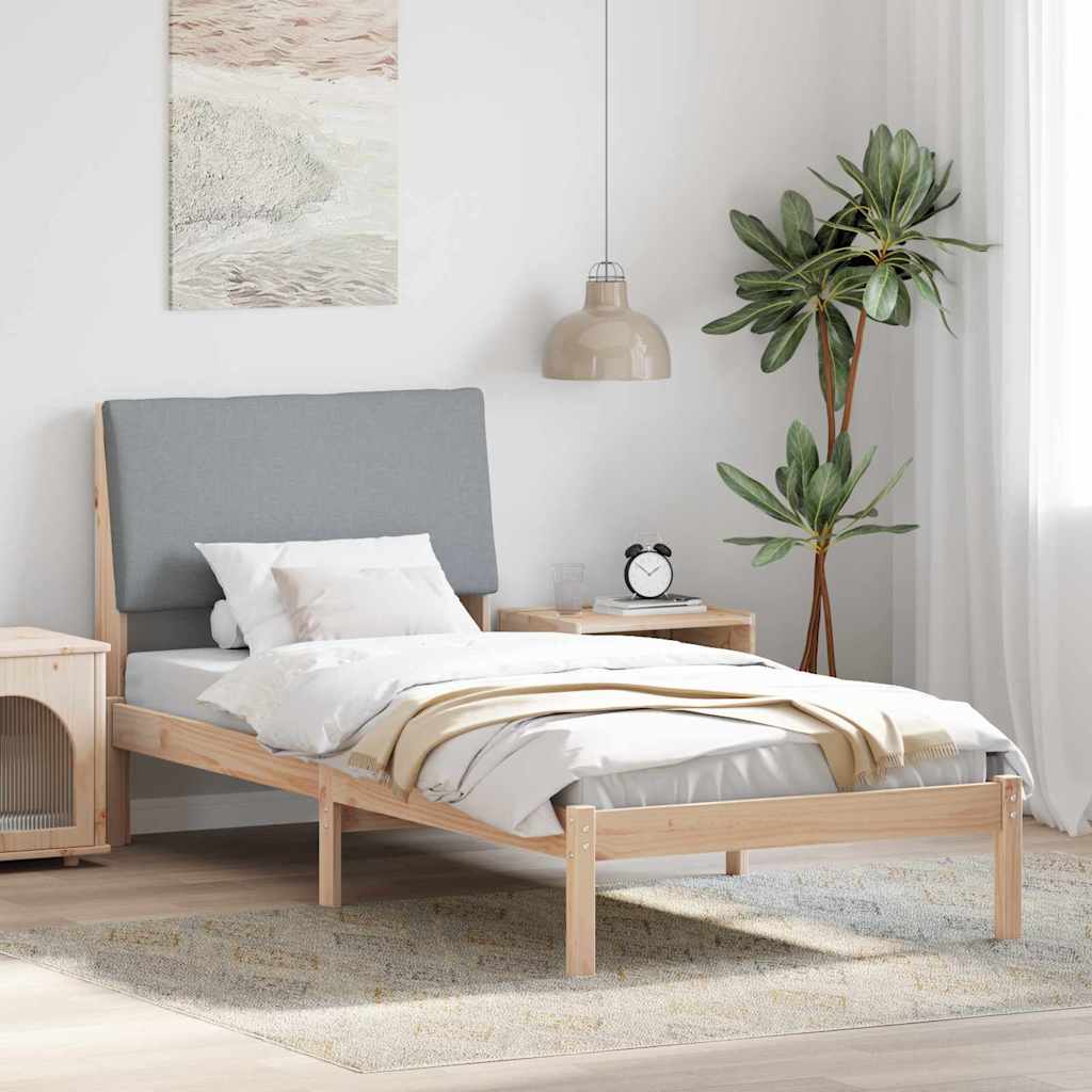 Struttura del Letto Marrone e grigio chiaro 90 x 190 cm