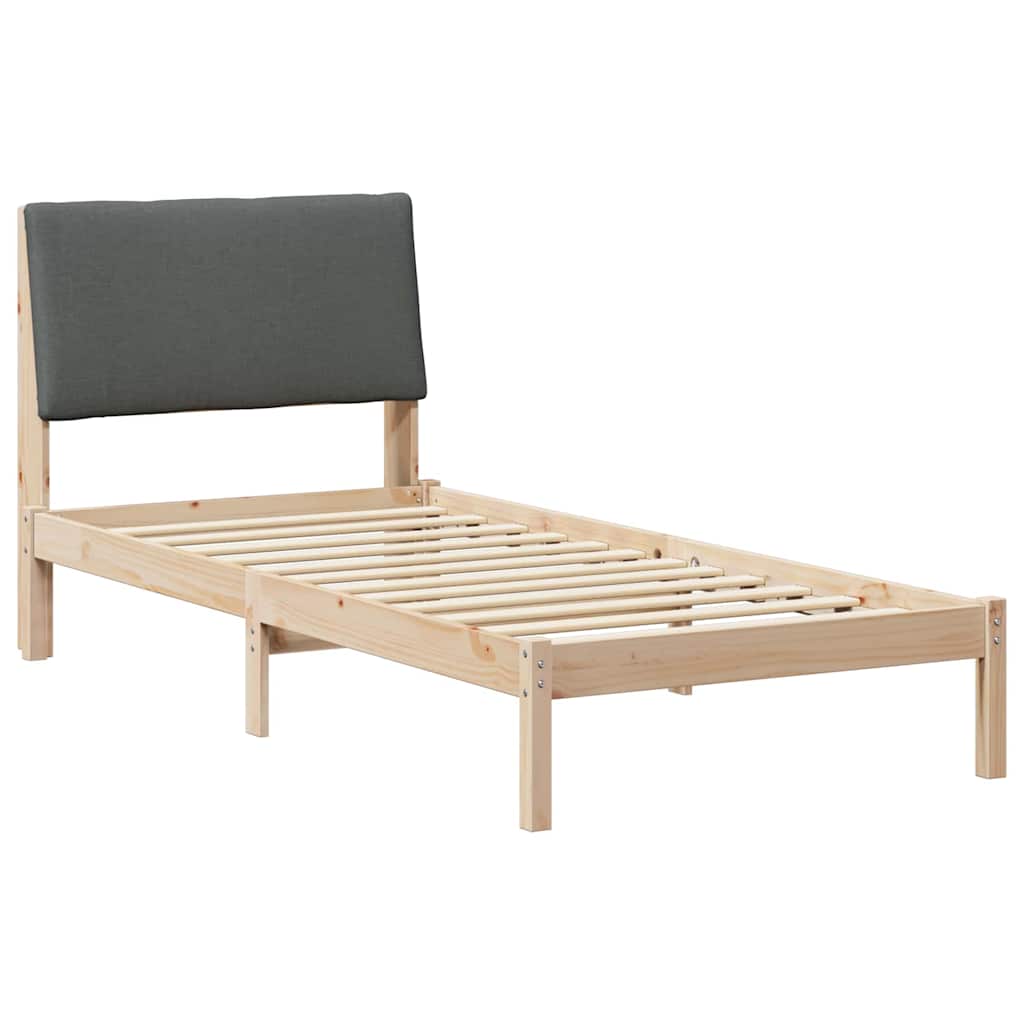 Struttura del Letto marrone e grigio scuro 90 x 190 cm