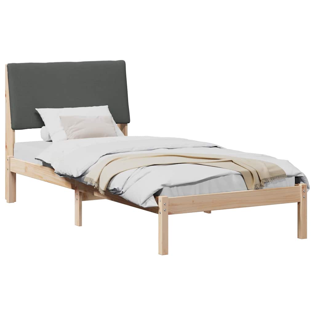 Struttura del Letto marrone e grigio scuro 90 x 190 cm