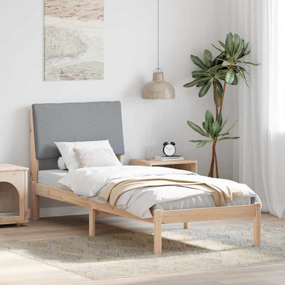 Struttura del Letto Marrone e grigio chiaro 75 x 190 cm