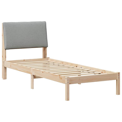Struttura del Letto Marrone e grigio chiaro 75 x 190 cm