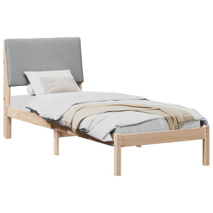 Struttura del Letto Marrone e grigio chiaro 75 x 190 cm