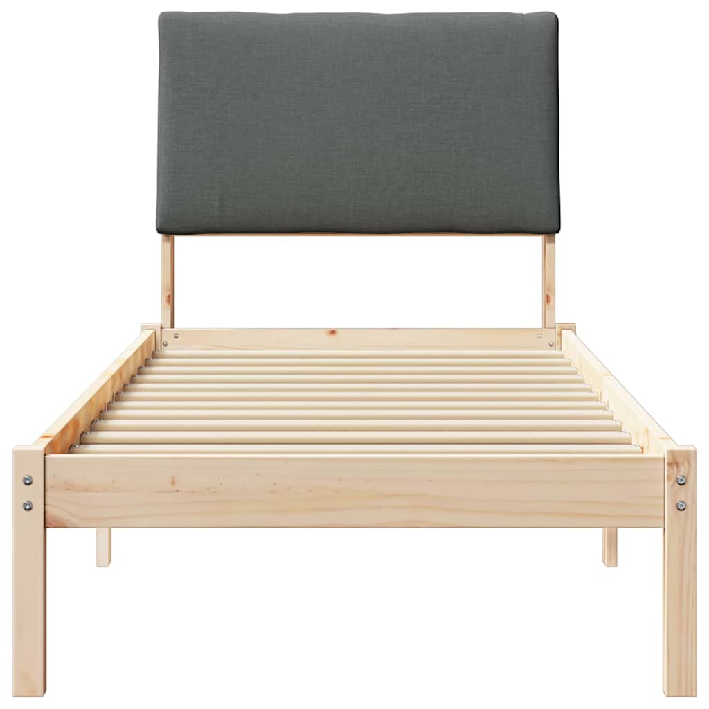 Struttura del Letto marrone e grigio scuro 75 x 190 cm