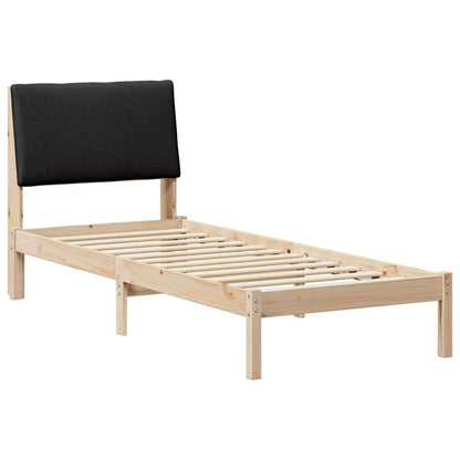 Struttura del Letto con testiera Marrone e nero 75 x 190 cm