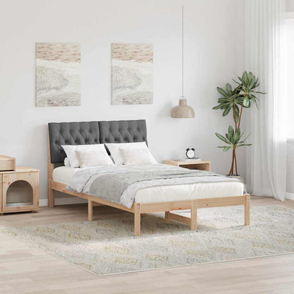 Letto con Testiera Rivestita con testiera Marrone 120 x 200 cm