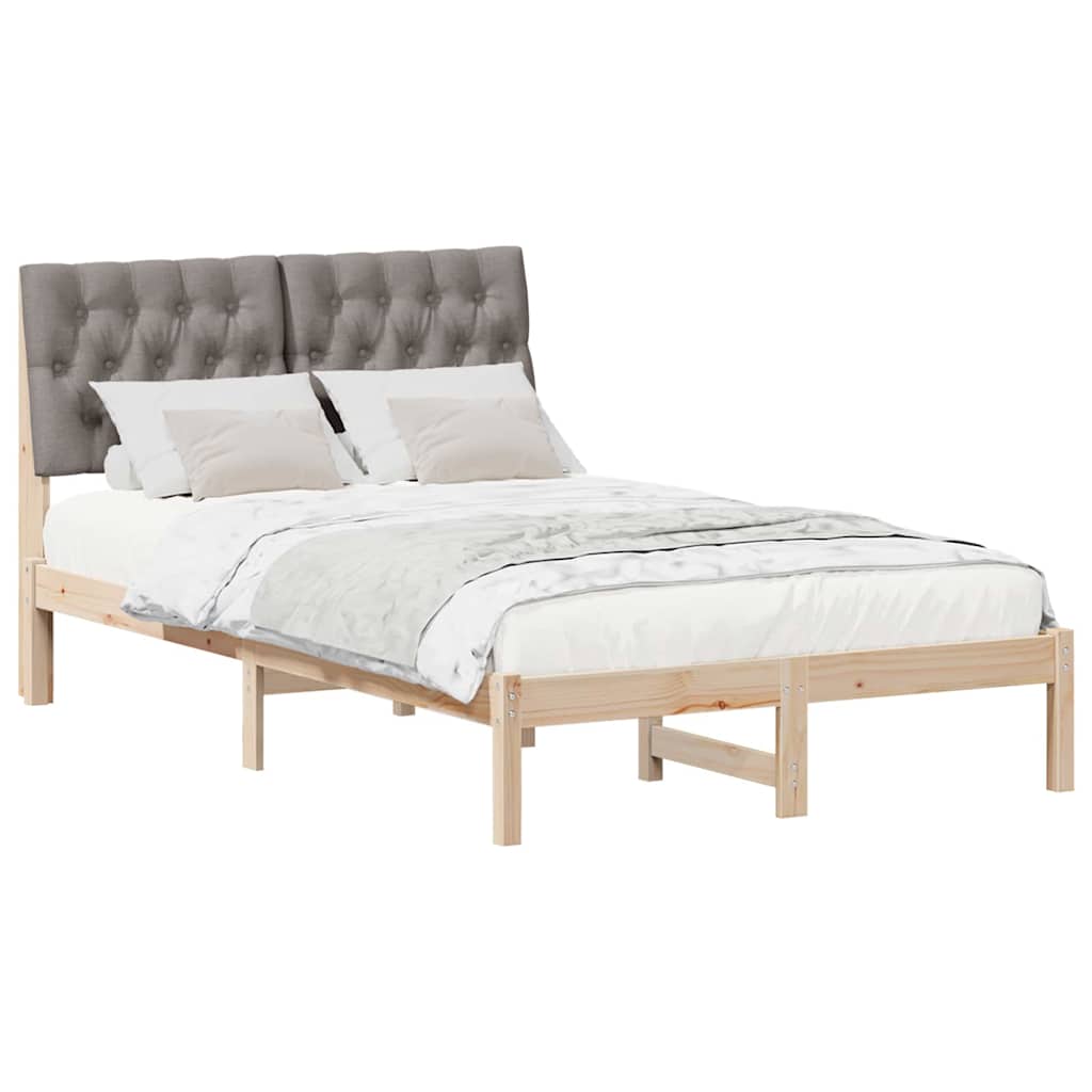 Letto con Testiera Rivestita con testiera Marrone 120 x 200 cm