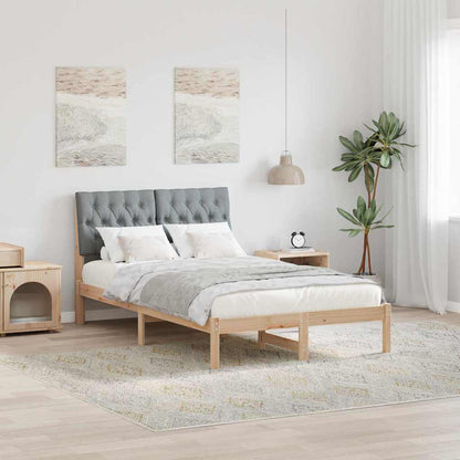 Letto con Testiera Rivestita con testiera Marrone 120 x 190 cm