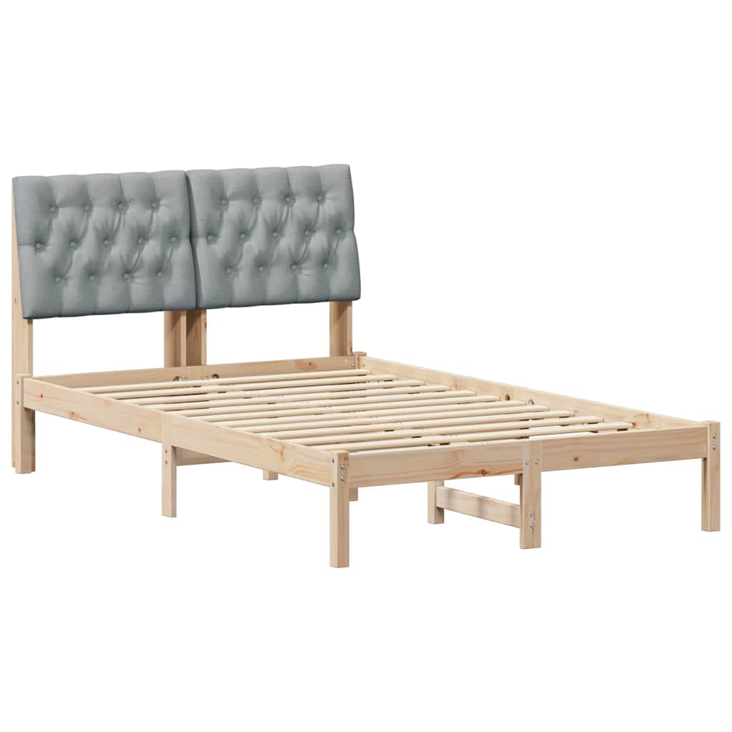 Letto con Testiera Rivestita con testiera Marrone 120 x 190 cm
