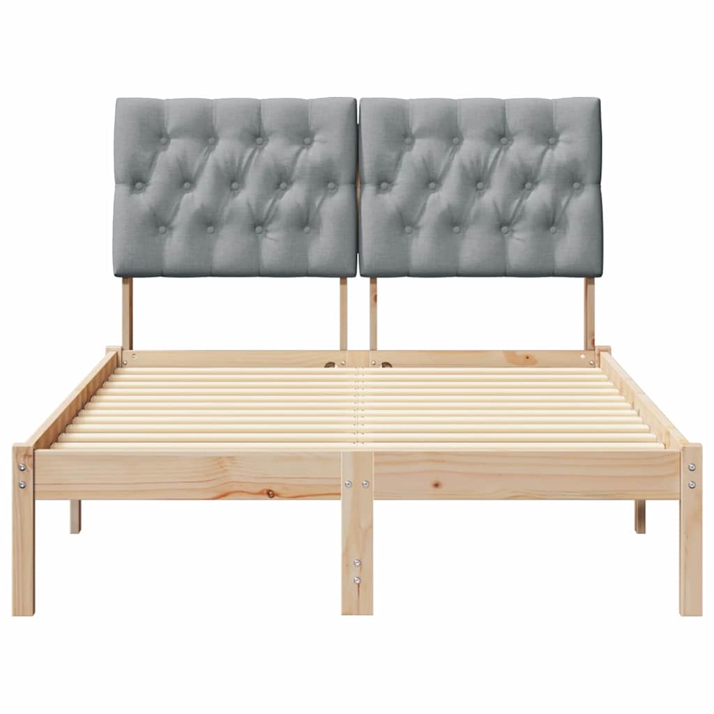 Letto con Testiera Rivestita con testiera Marrone 120 x 190 cm